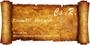 Csomó Roland névjegykártya